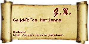 Gajdács Marianna névjegykártya